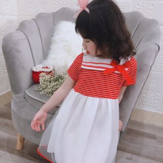 Váy Công Chúa Phối Ren Lưới
