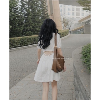 Váy sơ mi cổ đức hở lưng buộc dây