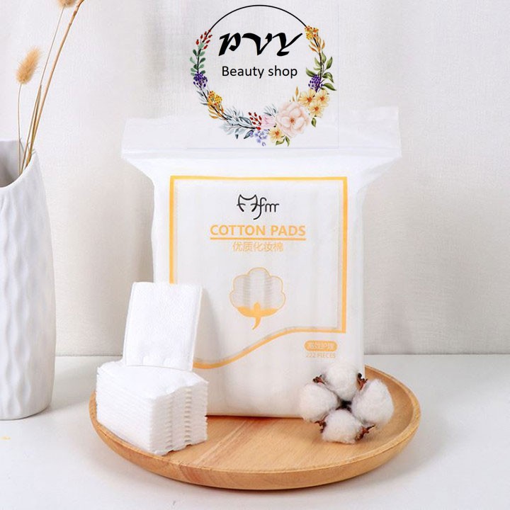 Bông Tẩy Trang 3 Lớp Cotton Pads 222 miếng #Pvy Beauty