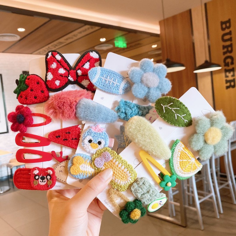 Set kẹp tóc phong cách Hàn Quốc đáng yêu dành cho bé gái
