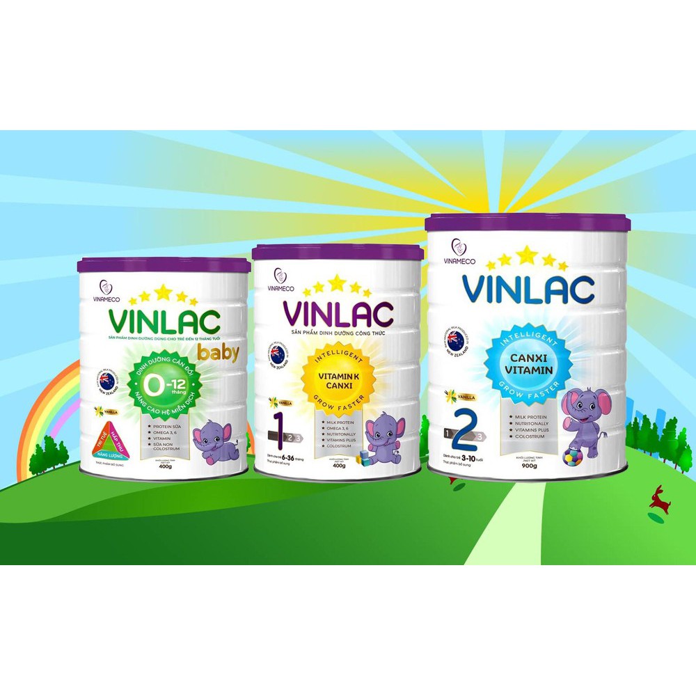 Sữa bột Vinlac số 2 Lon 900g _Duchuymilk