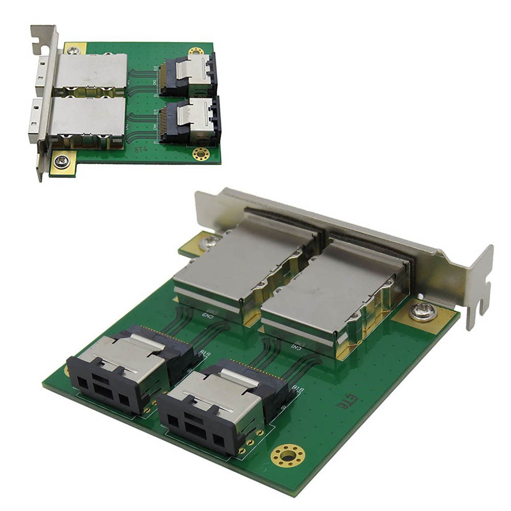 【SUXIN】 Internal To External Conversion Card 1 Pcs 2 Ports SAS SFF-8087 to SAS SFF-8088 Card Adapter Card 36P To 26P Dual Port