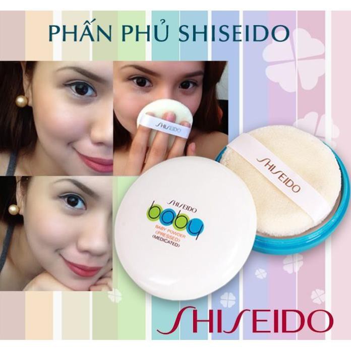 Phấn phủ Shiseido Baby Powder Pressed Nhật Bản 50g | Phấn rôm Shiseido Maneki