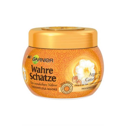 Ủ Tóc Garnier Wahre Schätze Tinh Dầu Argan & Hoa Camelia Cho Tóc Khô & Hư Tổn, 250 ml