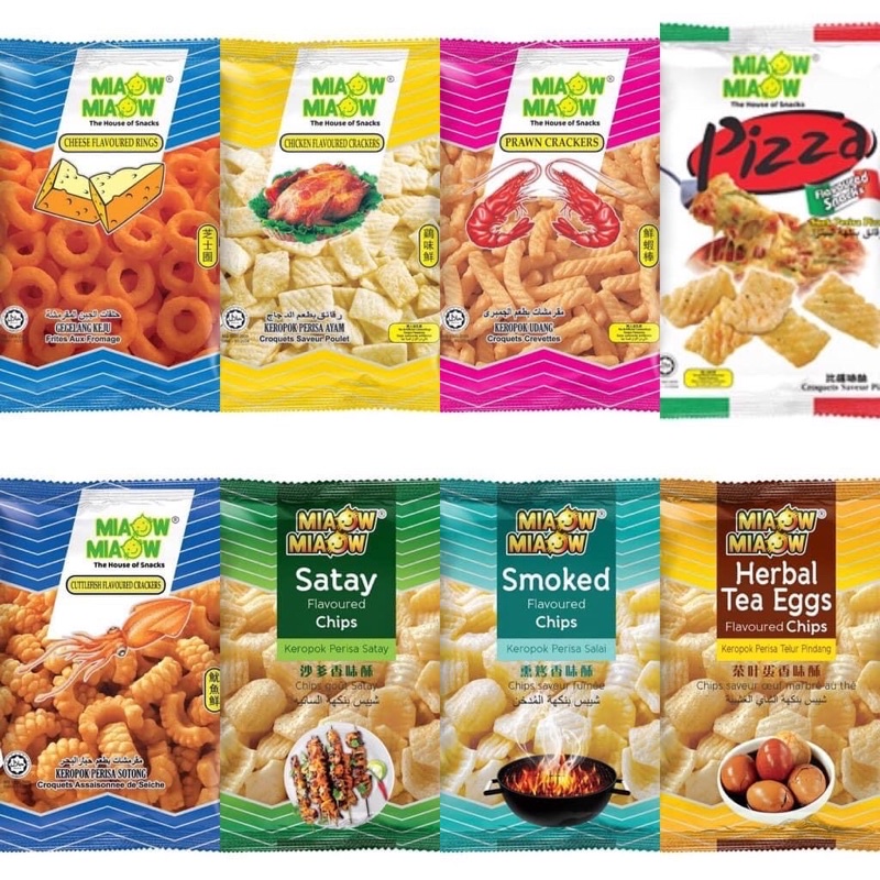 [Sale 50%] [9 Loại] Bánh Snack Miaow Miaow 60gr - Malaysia
