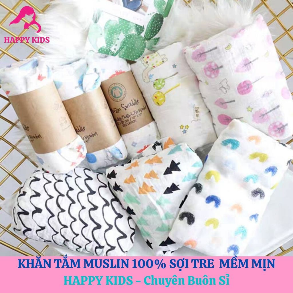 khăn tắm Muslin sợi tre an toàn cho bé 1m2x1m2