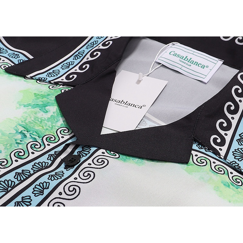 Áo Sơ Mi Ca8sab8lan-ca- Xu Hướng Mùa Hè Tay Ngắn In Họa Tiết