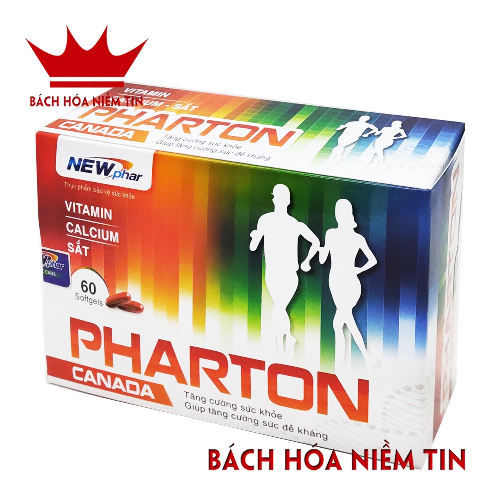 Vitamin tổng hợp Pharton - tăng sức đề kháng, giảm mệt mỏi suy nhược, bồi bổ cơ thể - Hộp 60v