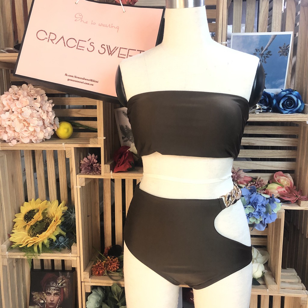 bikini quây 2 mảnh quần xích 1 bên | BigBuy360 - bigbuy360.vn