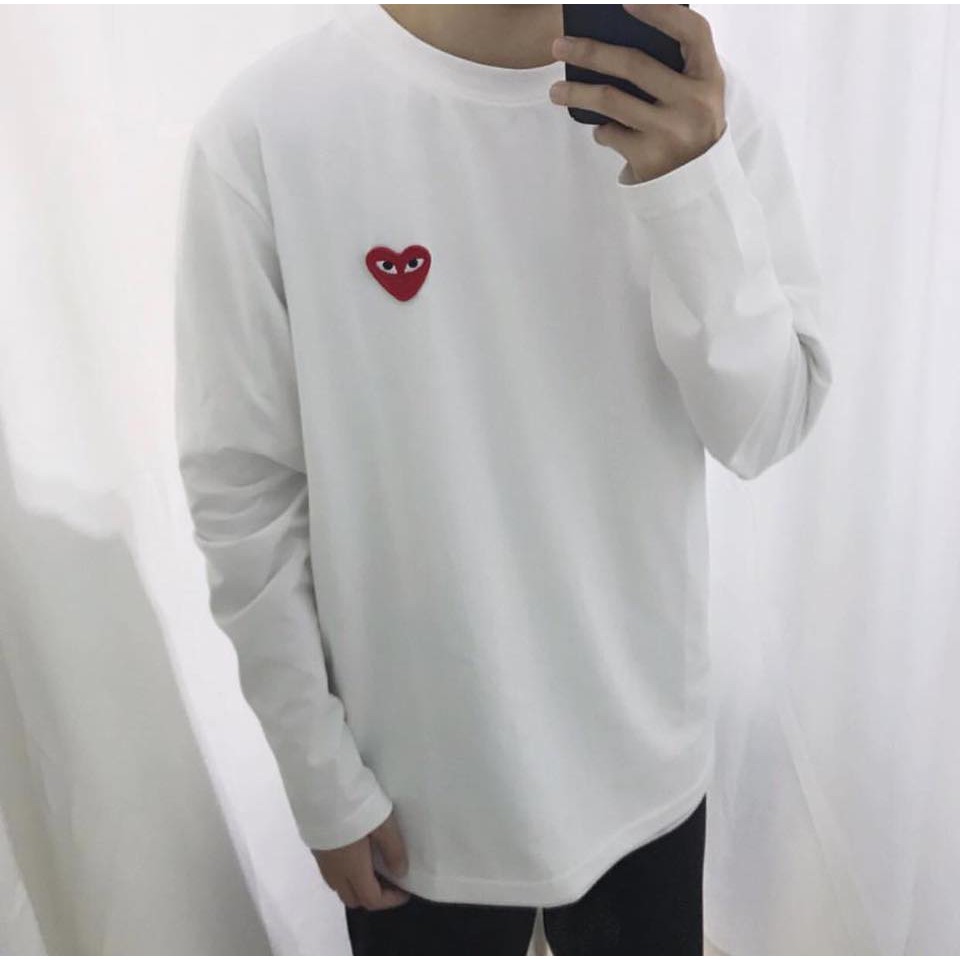 [UNISEX] ÁO THUN PLAY HEART - LONGTEE - ÁO THUN TAY DÀI