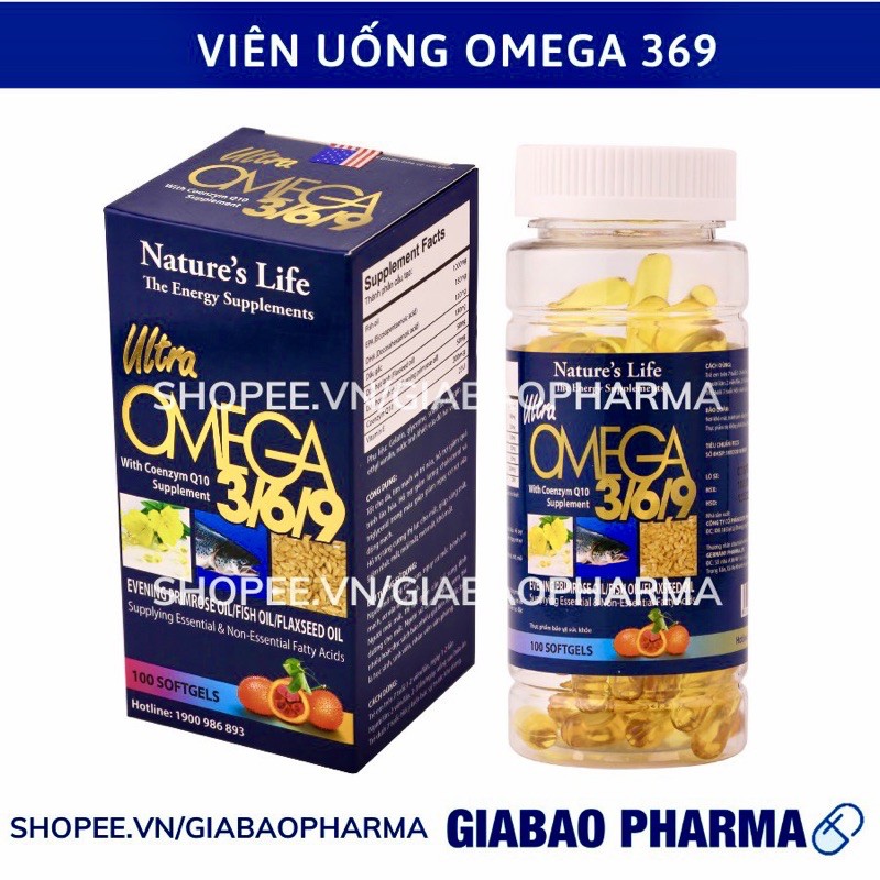Viên uống Omega 369 tốt cho da, tim mạch, trí não, giảm quá trình lão hóa, tăng cường thị lực