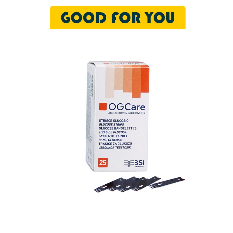 QUE THỬ ĐƯỜNG HUYẾT OGCARE (25 Que) - Good For You