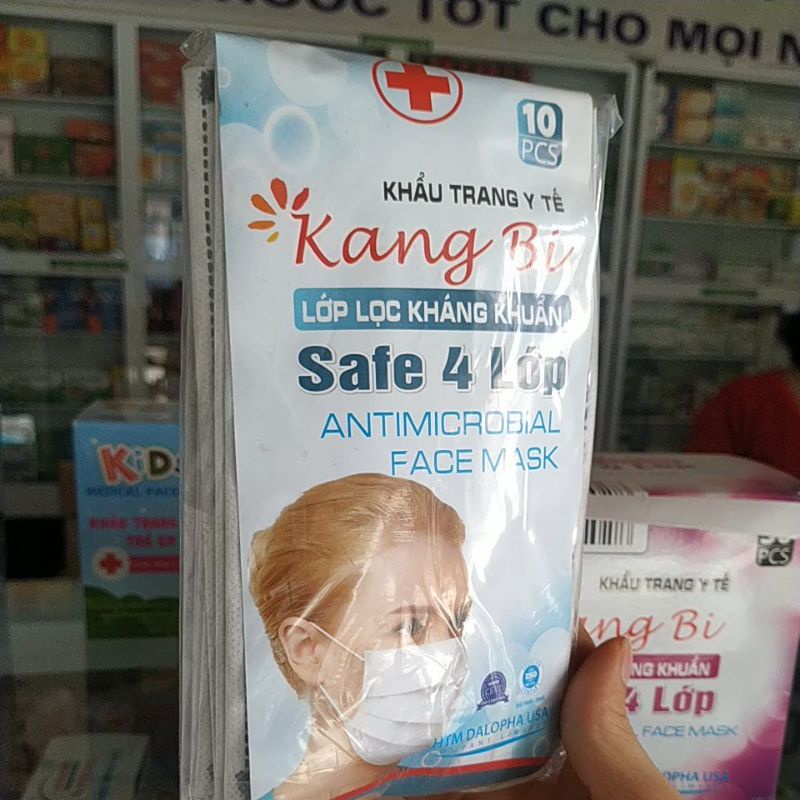 Combo 2hộp Khẩu trang số 1 Việt Nam khá.ng khuẩn cao Kangbi- Long Hưng