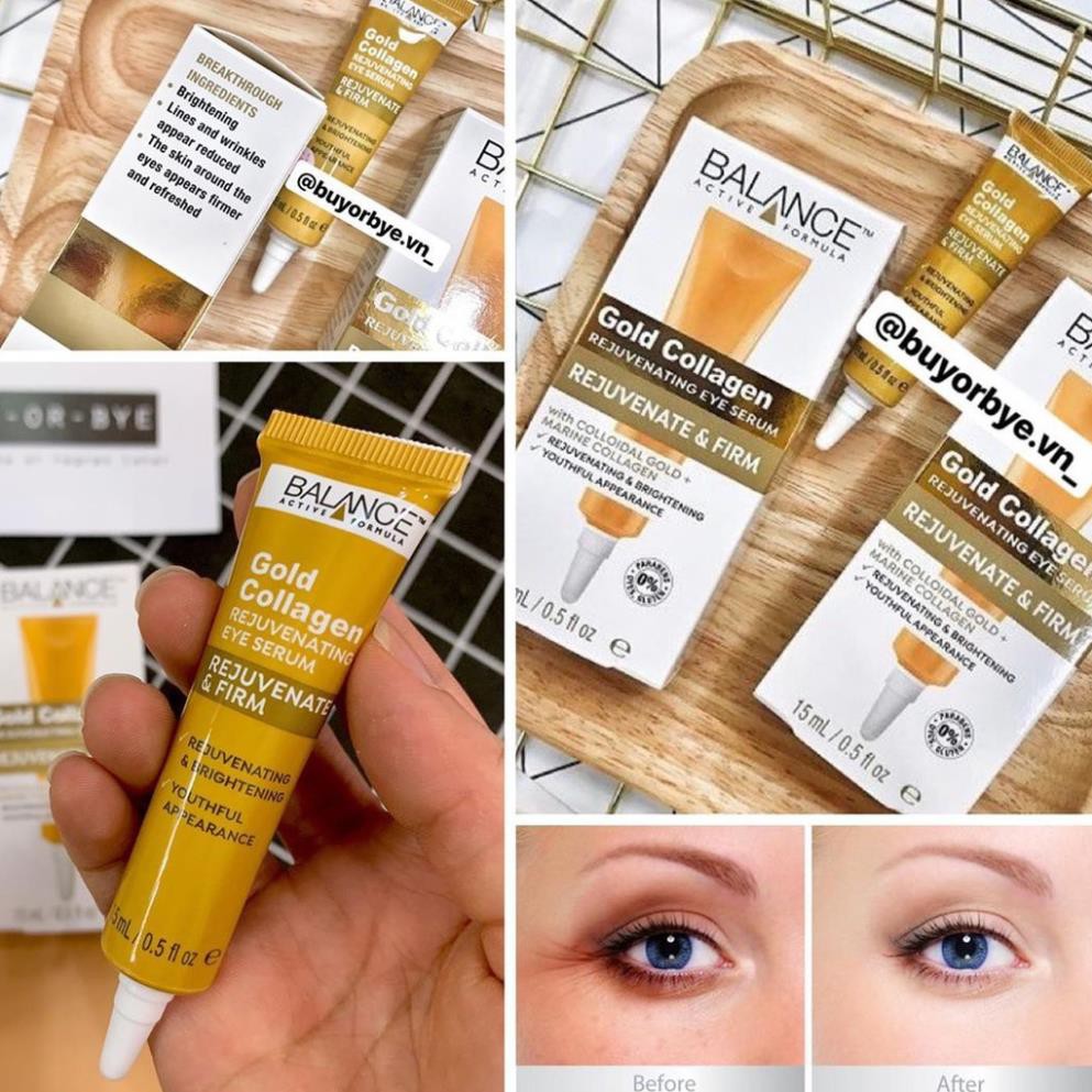 Tinh Chất Cải Thiện Lão Hóa Vùng Mắt 15ml- Balance Active Formula Gold Collagen Rejuvenating Eye Serum | BigBuy360 - bigbuy360.vn