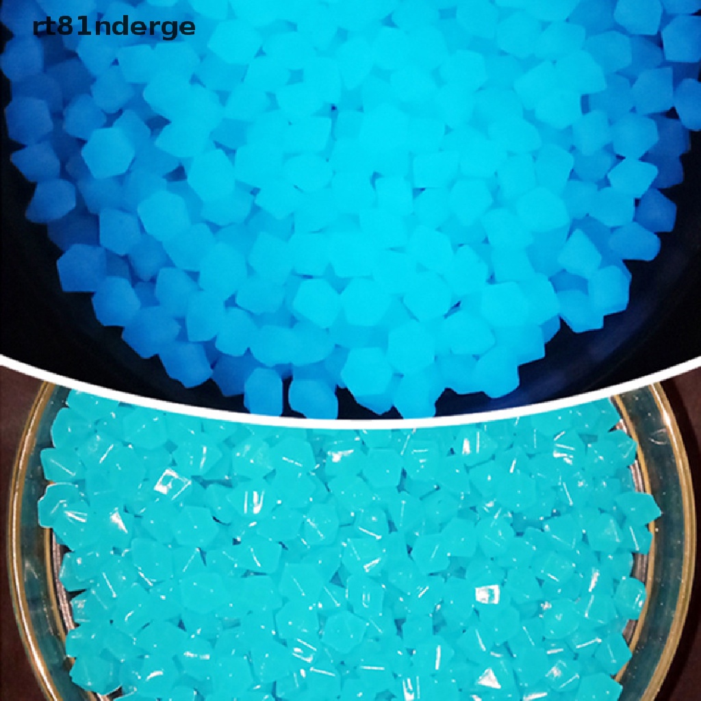 【ge】 300 Pieces Luminous Stone Dark Pebble Glow Aquarium Fish Tank Garden Decoration .
