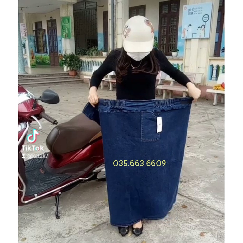 Váy quây chống nắng jean ⚡ FREESHIP ⚡ Quây chống nắng bò thiết kế vải bo co giãn 2 chiều siêu thoải mái | BigBuy360 - bigbuy360.vn