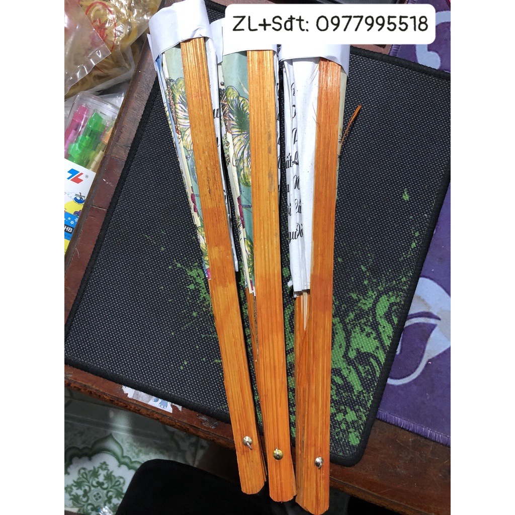 Quạt Tranh Giấy Hoạ Tiết Đẹp