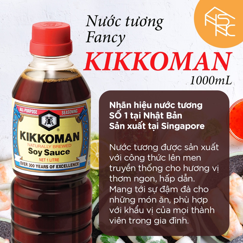 Nước tương Fancy hiệu Kikkoman 1L