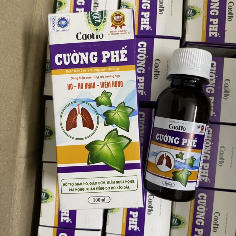 siro ho cho bé từ 1 tuổi Cao ho CƯỜNG PHẾ -Cao ho Kha tử thần CƯỜNG PHẾ Thiên môn cao lá thường xuân Horituss Chai 100ml