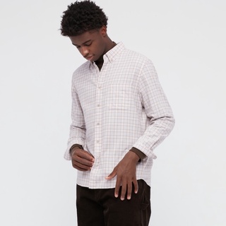 Áo sơ mi nam dài tay kẻ caro dòng flannel của Uniqlo