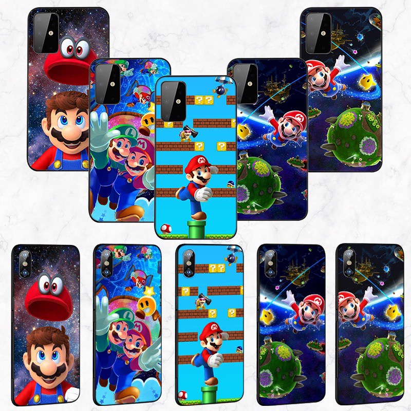 Samsung Galaxy S10 S9 S8 Plus S6 S7 Edge S10+ S9+ S8+ Soft Silicone Cover Phone Case Casing MD70 Super Mario