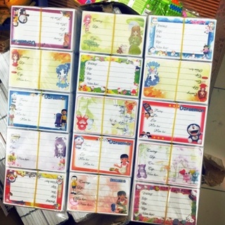 COMBO 5 TẬP NHÃN VỞ (50 CÁI) CÓ KEO DÁN SẴN LOẠI TO ĐẸP NHIỀU HÌNH
