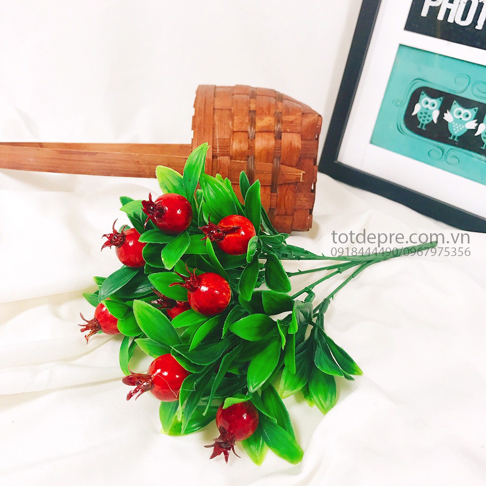 Cây Lựu nhỏ - Cây giả trang trí cao cấp