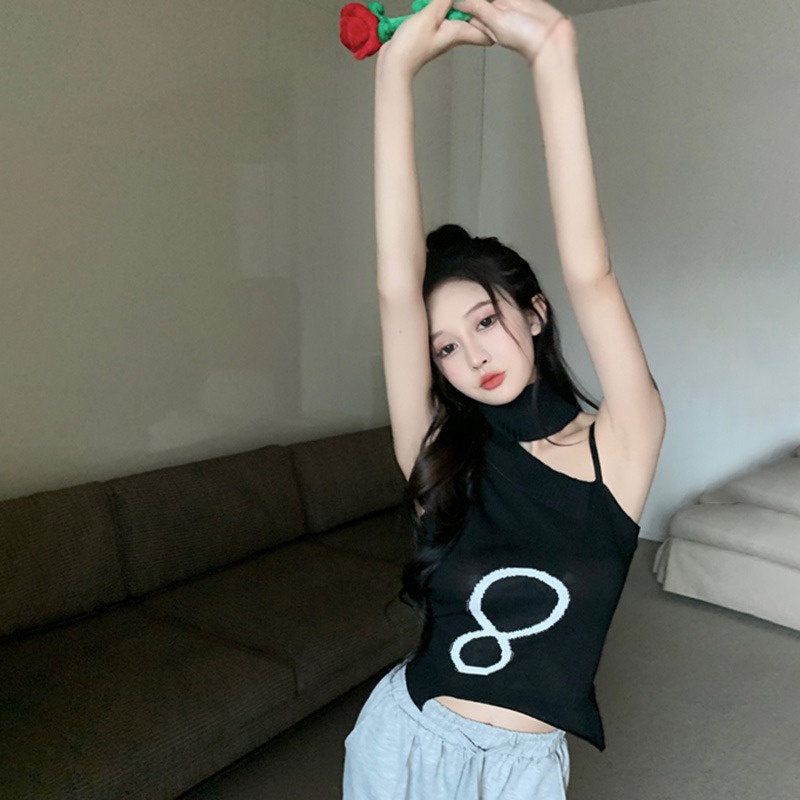 Áo Hai Dây Dệt Kim Thời Trang Quyến Rũ Cho Nữ