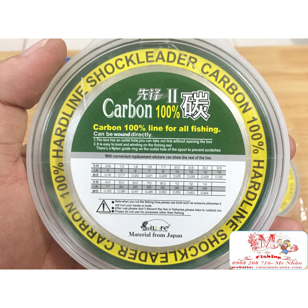 Dây Shock Leader Carbon Câu Cá Lóc Tráp Chẽm