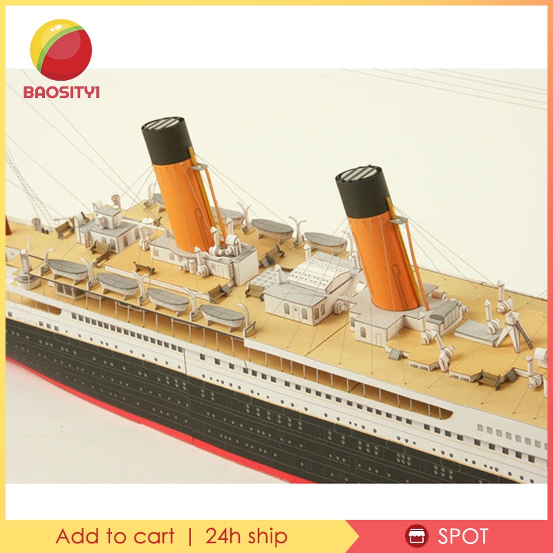 Mô Hình Tàu Titanic 3D Bằng Giấy Tỉ Lệ 1 / 400 Trang Trí Bàn Làm Việc DIY
