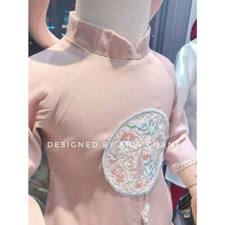 Áo dài BG lụa đáp hồng