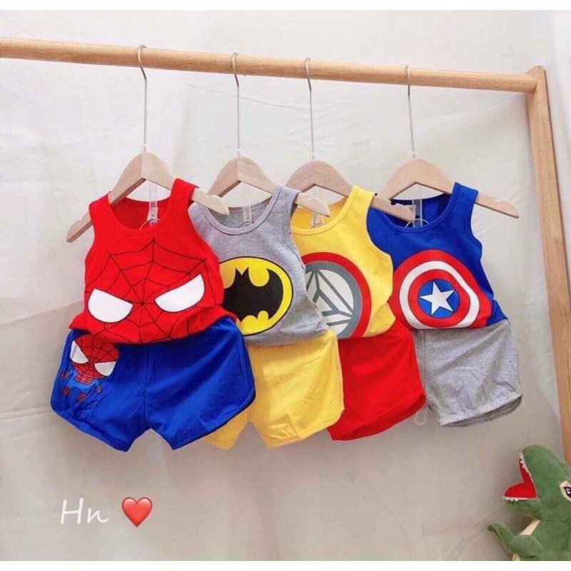 Bộ cotton cộc nhiều mẫu  cho bé trai