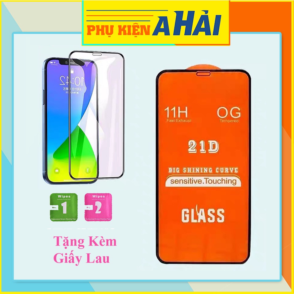 Cường Lực Iphone 21d full màn iphone 6 6S 6plus 7 8 7plus 8plus X Xsmax 11 11promax 12 13 pro max promax s r plus [21D]