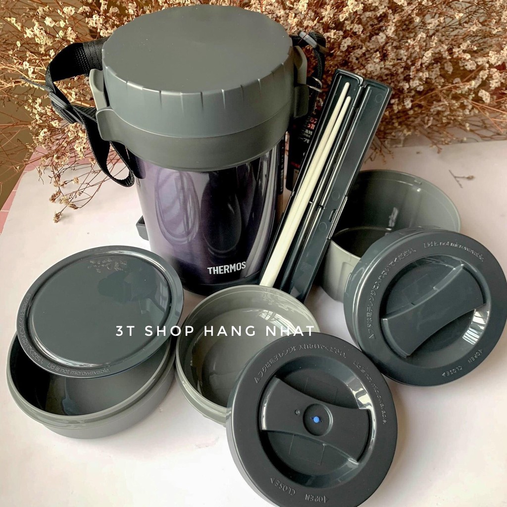 CẶP LỒNG CƠM GIỮ NHIỆT 3 NGĂN THERMOS JBG-1801