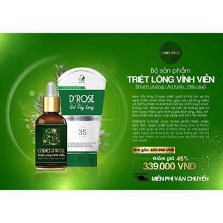 Gel tẩy lông Drose- Kem Tẩy lông Drose + Serum triệt lông vĩnh viễn D'rose