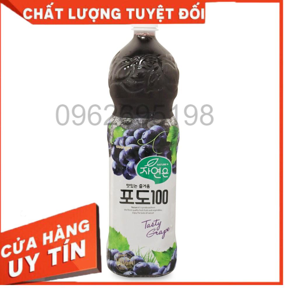 Nước Giải Khát WoongJin Nho Chai 1.5 L - Nhập Khẩu Hàn Quốc