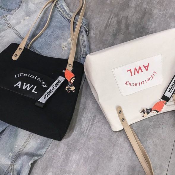 Túi xách nữ phong cách Hàn Quốc - Túi đeo chéo nữ thời trang - Túi canvas đeo chéo vintage | BigBuy360 - bigbuy360.vn