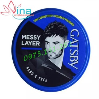 Wax tạo kiểu tóc Gatsby màu xanh 75g - Giữ nếp nhẹ hàng công ty
