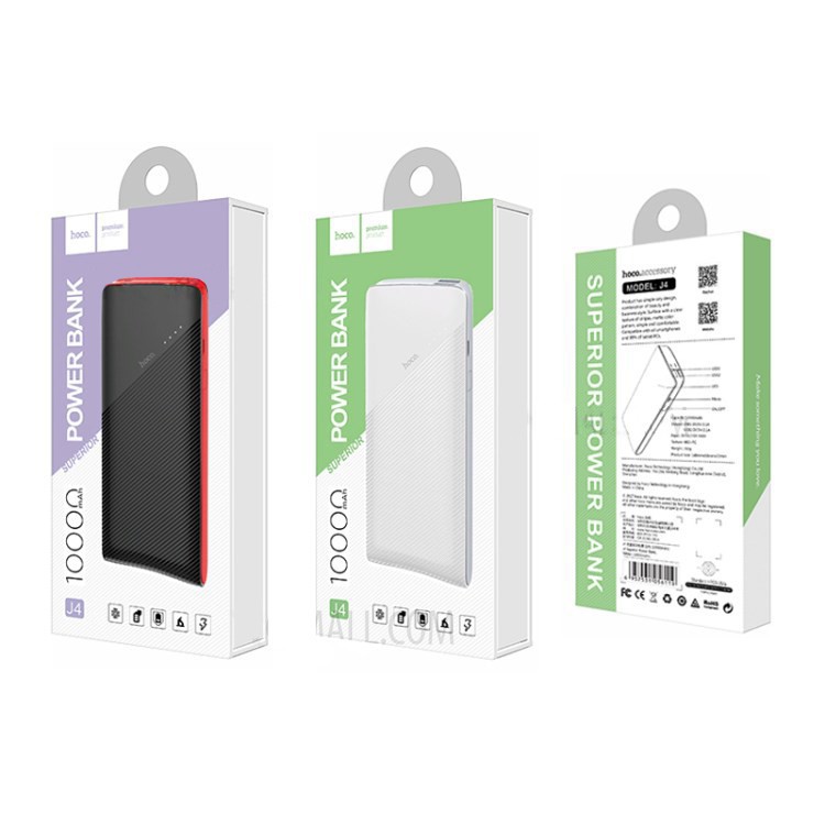 [ Giá siêu rẻ,chính hãng ] Pin sạc dự phòng Hoco J4 Superior 10000mAh Dual USB  - 11 PRO MAX