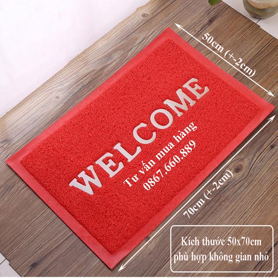 thảm chùi chân nhà tắm welcome 50x70cm