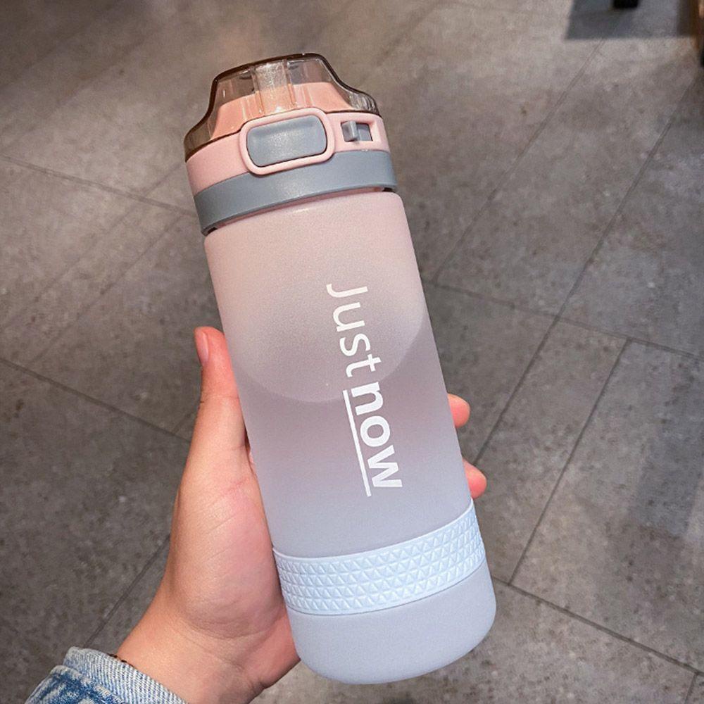 ♫Daphne♫ Bình Nước Thể Thao Bằng Nhựa Chống Rò Rỉ Có Ống Hút Tiện Dụng Dung Tích 400/600ml