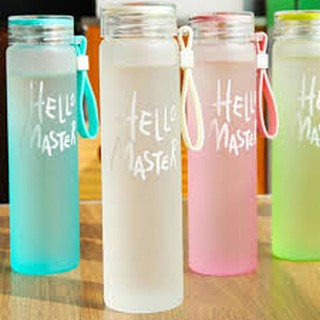 Bình thuỷ tinh hello master 420ml màu sắc