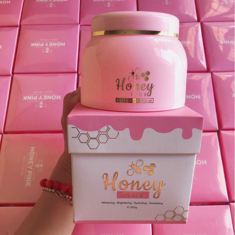 Kem Trắng Da Toàn Thân Honey Pink, Body Dát Vàng Honey pink hộp 250g( đảm bảo 100% chính hãng)