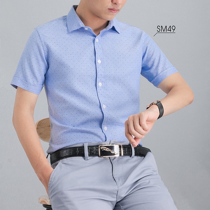 [Mã FAMALLT5 giảm 15% đơn 150K] Áo Sơ Mi Nam Ngắn Tay Công Sở Thời Trang VICERO | BigBuy360 - bigbuy360.vn