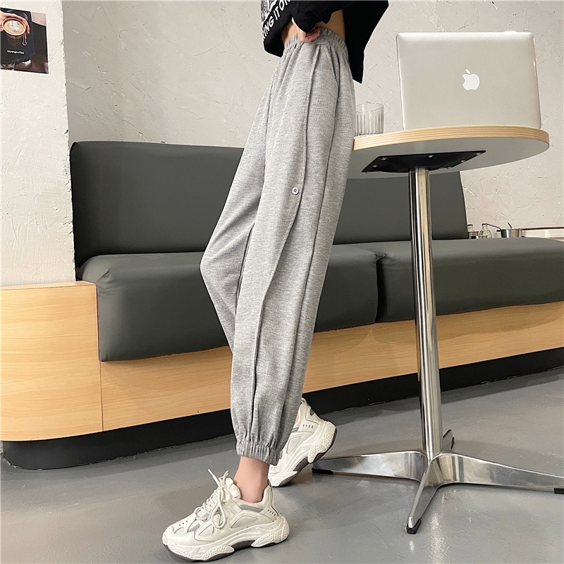 Quần dài SUXI lưng cao dáng rộng thiết kế mới thời trang mùa thu cho nữ