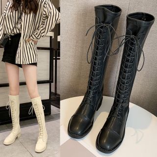Boot cổ cao đan dây kèm ảnh thật
