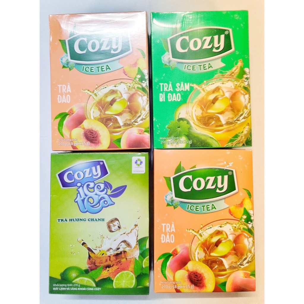 Trà Cozy Ice Tea hương Đào /cozy ice tea chanh Chanh /ice tea sâm Bí Đao/ice tea vải