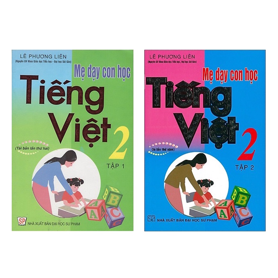 Sách - Combo Mẹ Dạy Con Học Tiếng Việt 2 (2 Tập)