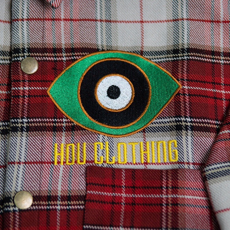 Áo sơ mi caro form rộng Hu8 áo flannel unisex tay dài local brand mã SM08