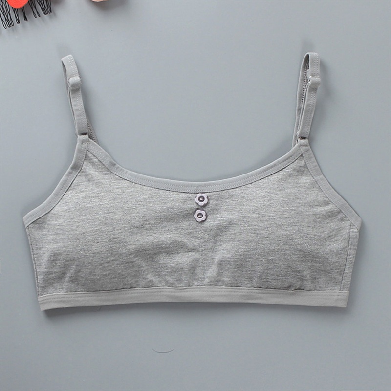 Áo Lót Hai Dây Bằng Vải Cotton Mỏng Dành Cho Bé Gái Tuổi Teen